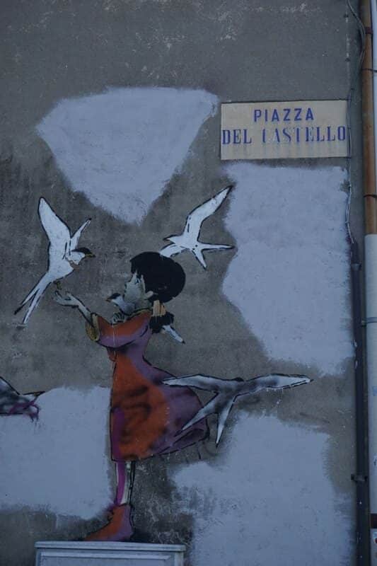 Streetart auf der Piazza del Castello